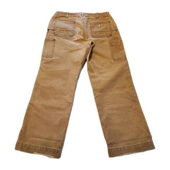 Carhartt Mens Double Knee Duck Canvas 32x29 Thrashed Distressed Streetwear - Picture 2 of 9